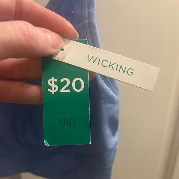 NWT- DIP BRAND - Blue yoga top “Wicking” “Color Run Women Active” Size: Small - Picture 10 of 11